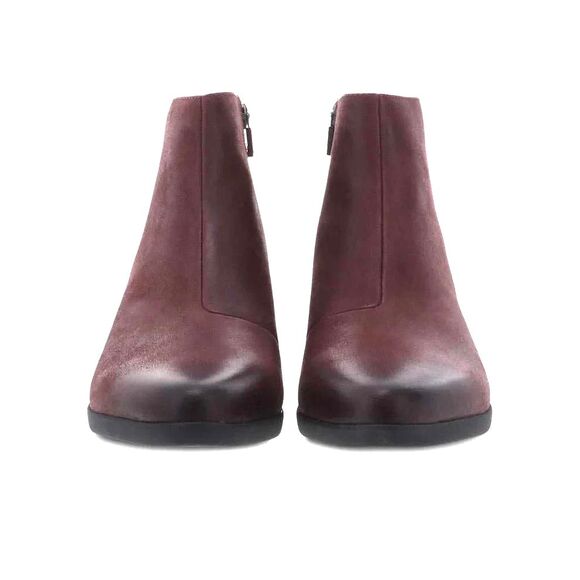 Dansko Serenity EU 39 US 8.5 - 9 Waterproof Wine Leather Wedge Booties Boots NIB - Picture 7 of 13